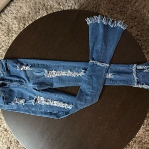 The perfect flare ripped jeans